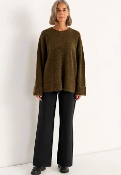 Brede Premium bukser i Punto di Roma jersey Mona