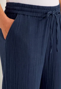 Bukser i rynket bomuld