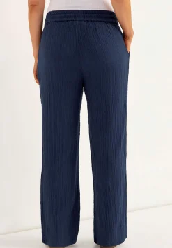 Bukser i rynket bomuld