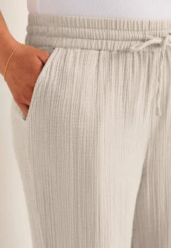 Bukser i rynket bomuld