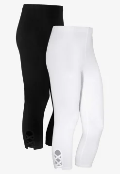 Capri leggings med dejlige detaljer 2-pack