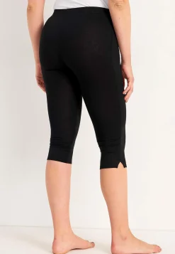 Capri leggings med sideslidser