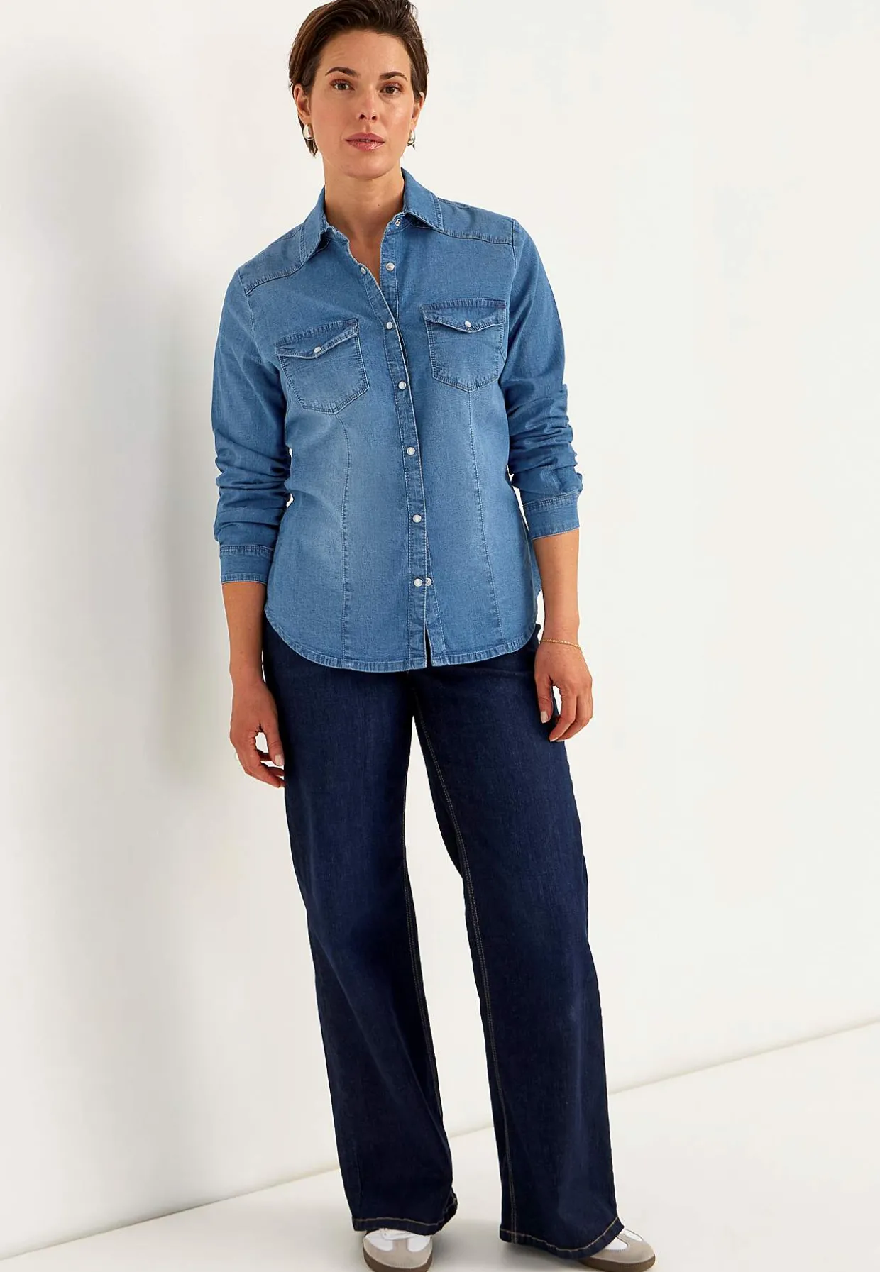 Cowboyskjorte i lidt lettere denim | Cellbes