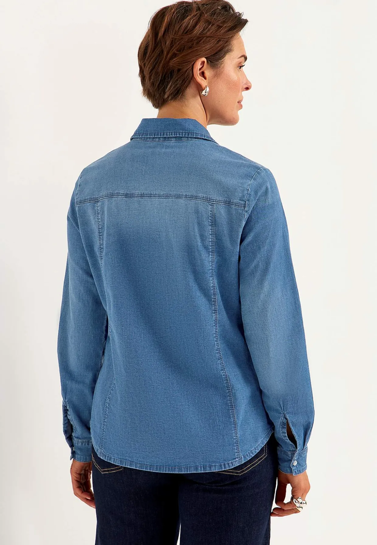 Cowboyskjorte i lidt lettere denim | Cellbes