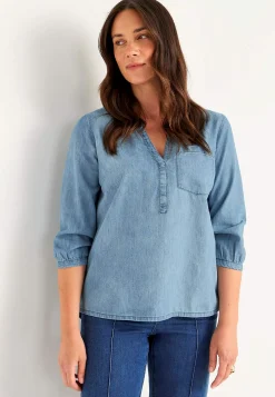 Cowboyskjorte med brystlomme