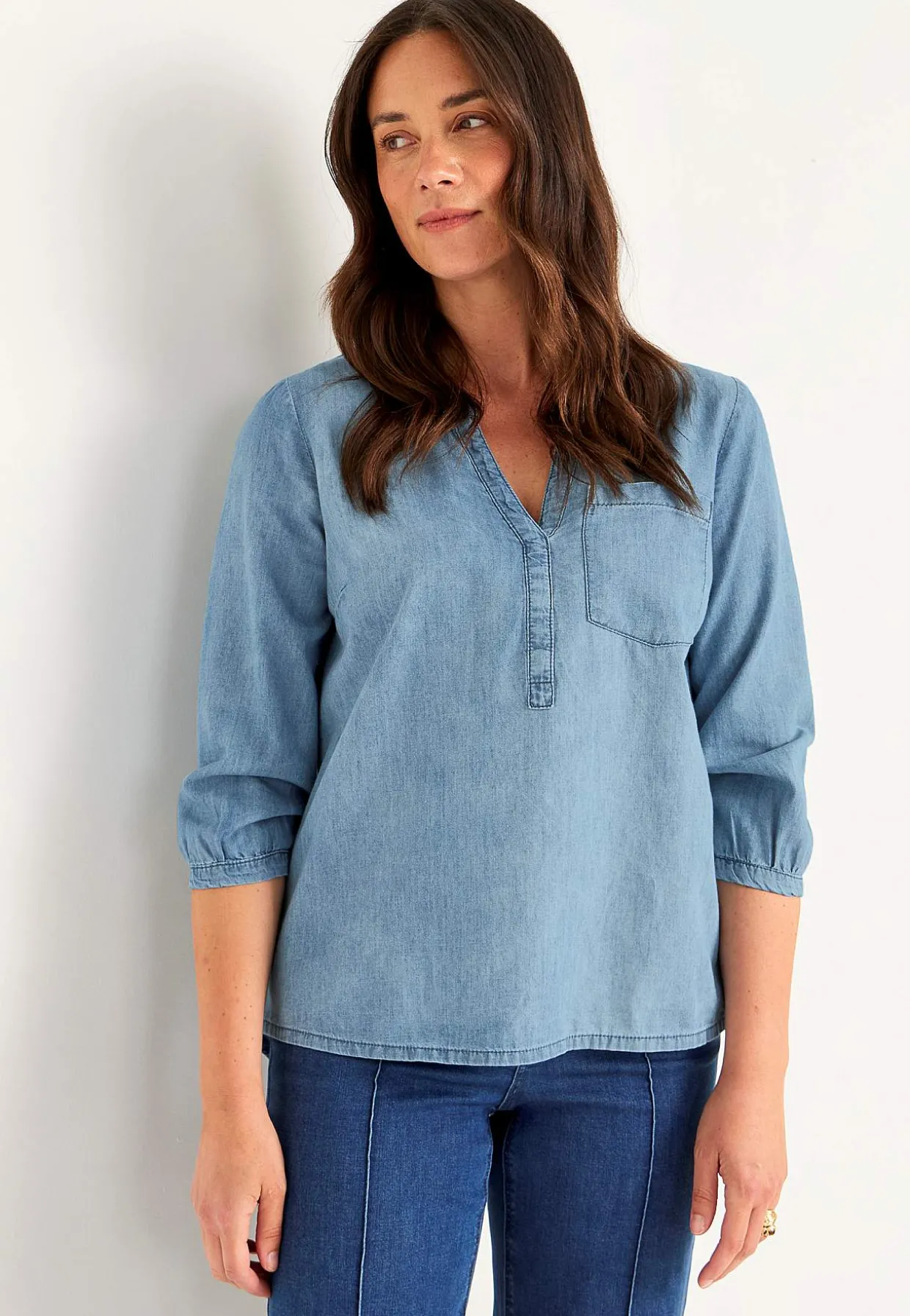 Cowboyskjorte med brystlomme