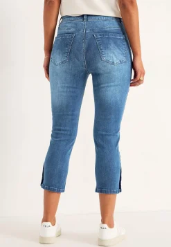 Crop jeans med design med fem lommer | Cellbes