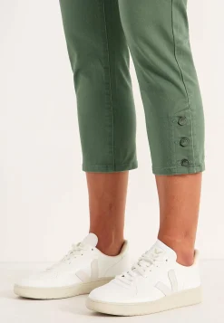 Crop jeans med design med fem lommer