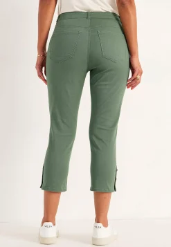 Crop jeans med design med fem lommer