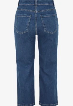 Crop jeans med knaplukning