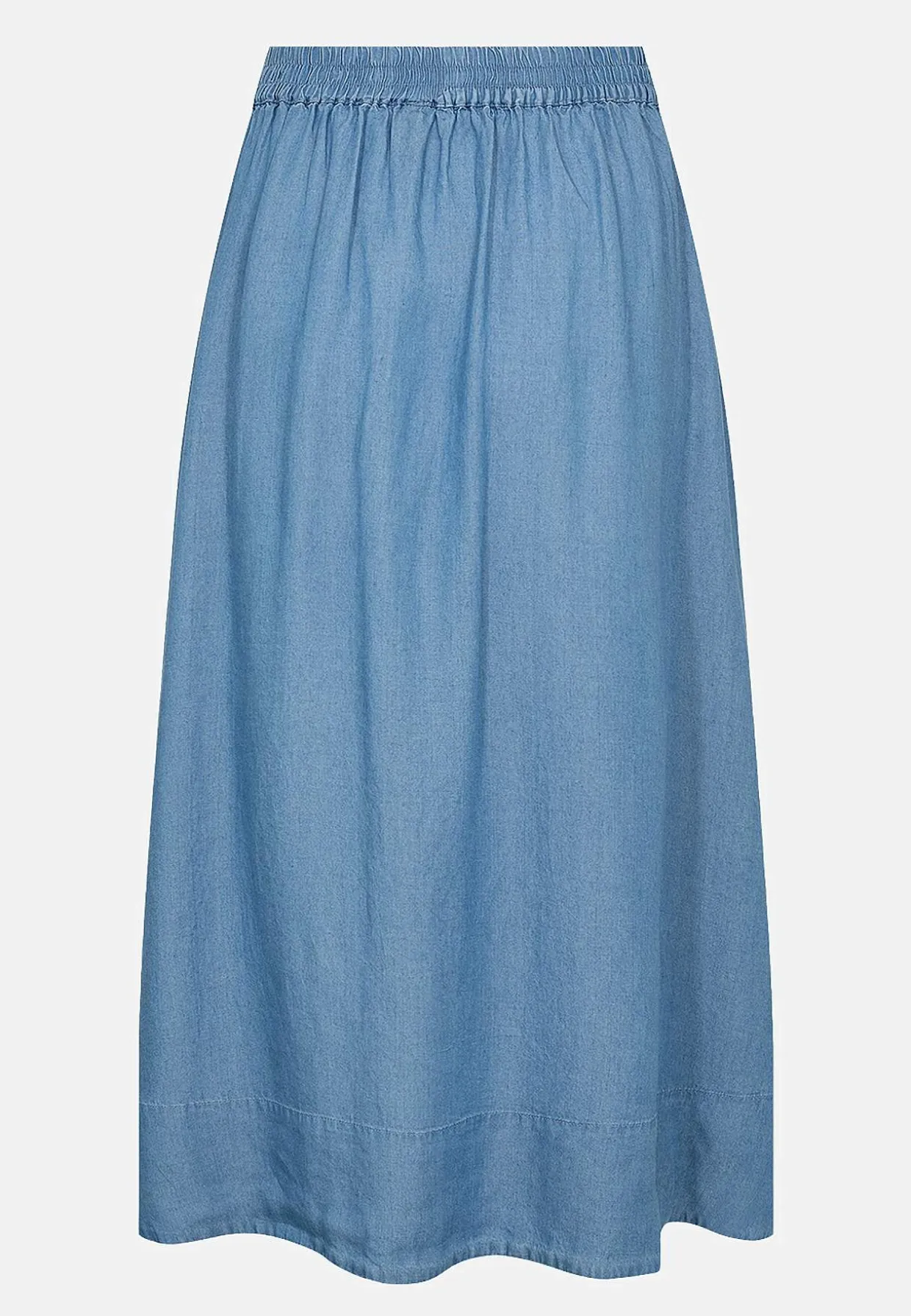 Denimnederdel i lyocell med lommer