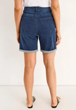 Denimshorts med komfortabelt stræk