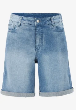Denimshorts med komfortabelt stræk