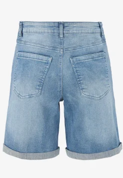Denimshorts med komfortabelt stræk
