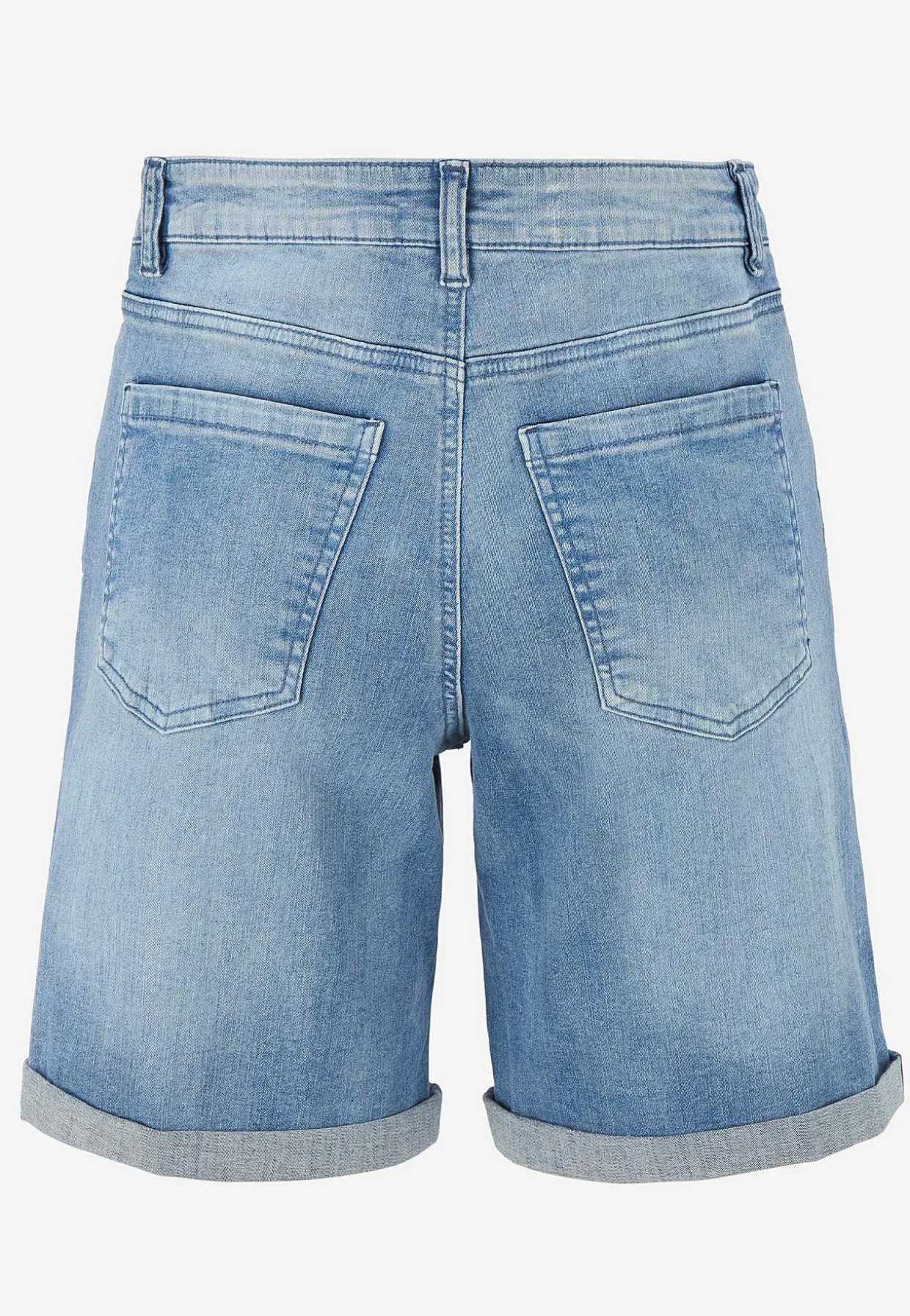 Denimshorts med komfortabelt stræk