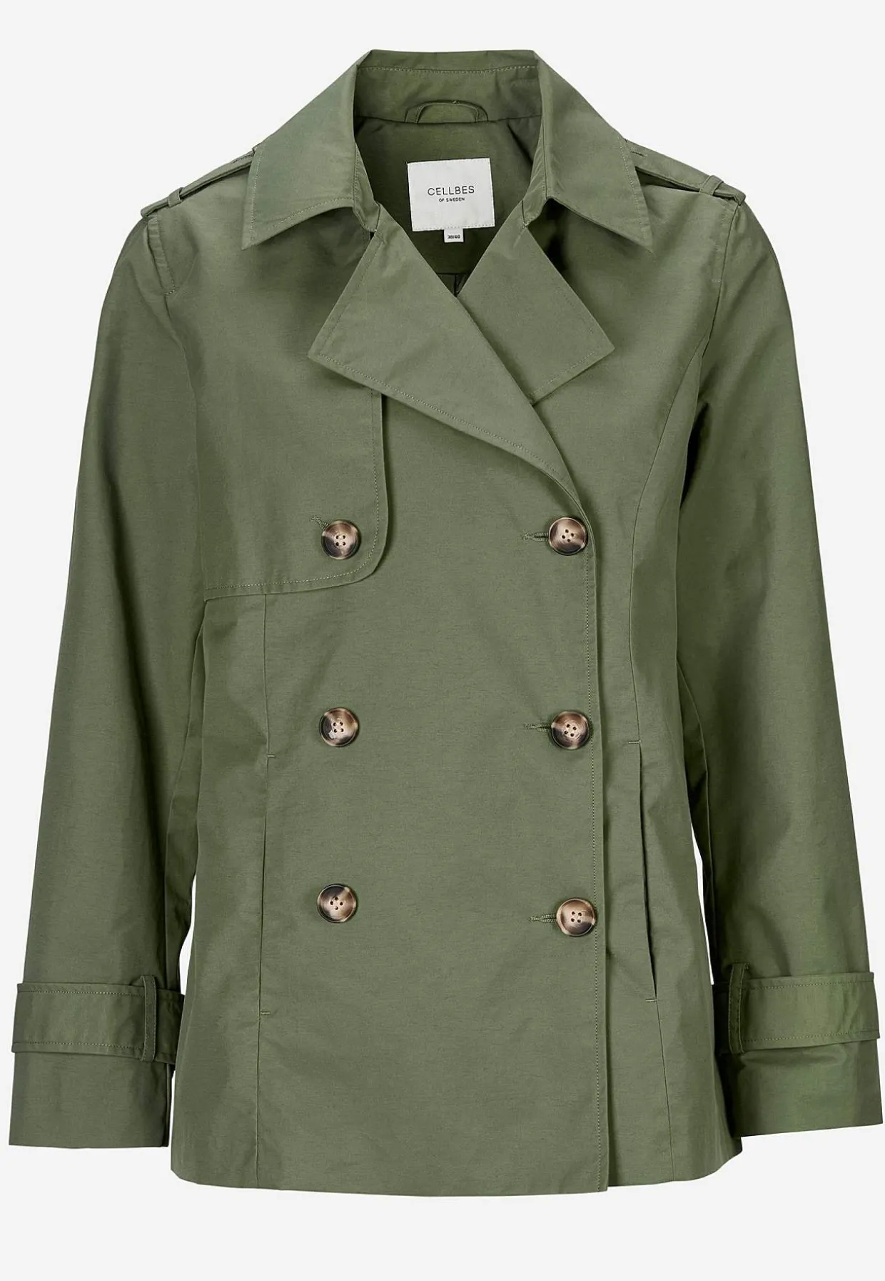 Dobbeltbrystet, kort trenchcoat | Cellbes