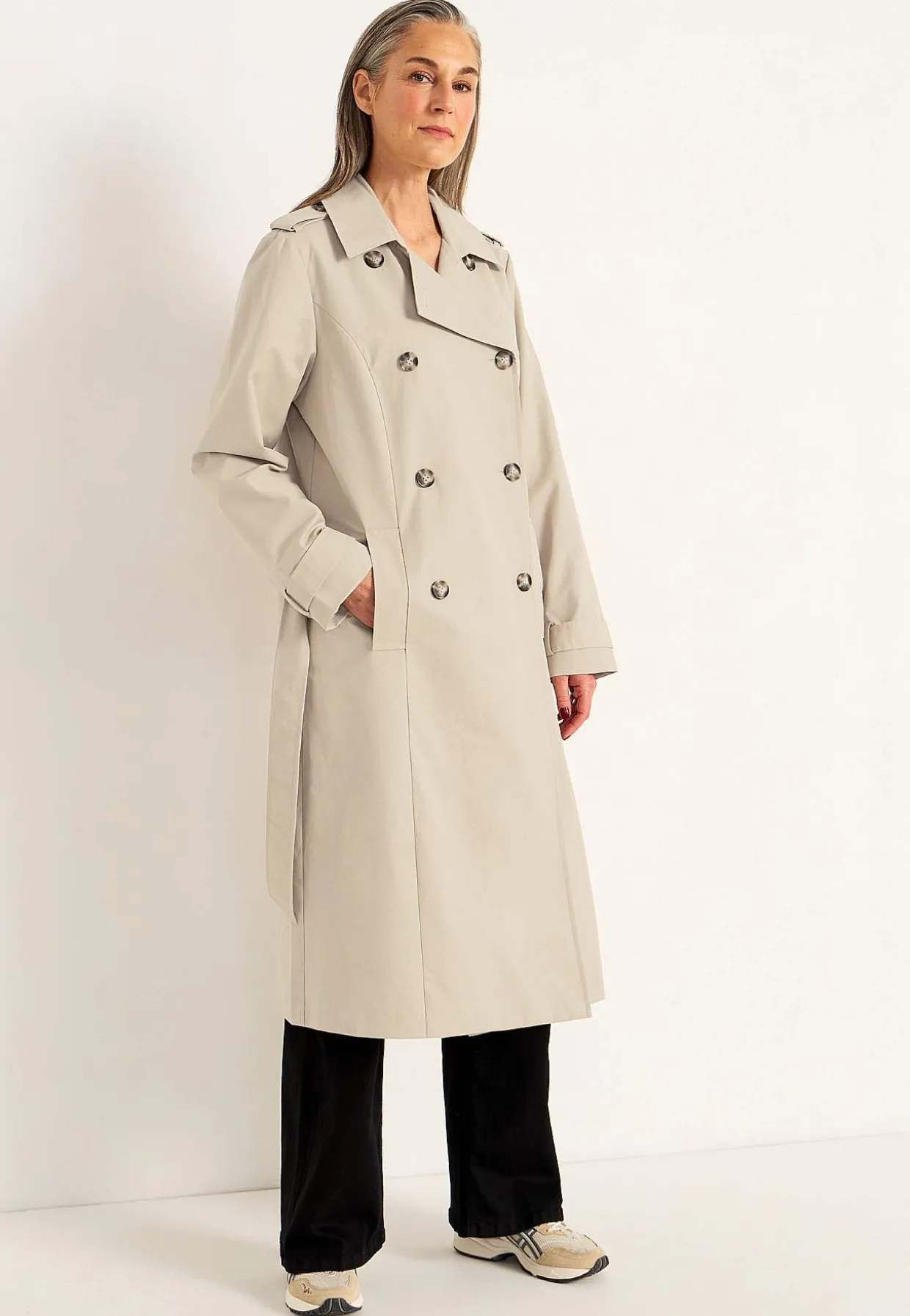 Dobbeltbrystet trenchcoat | Cellbes