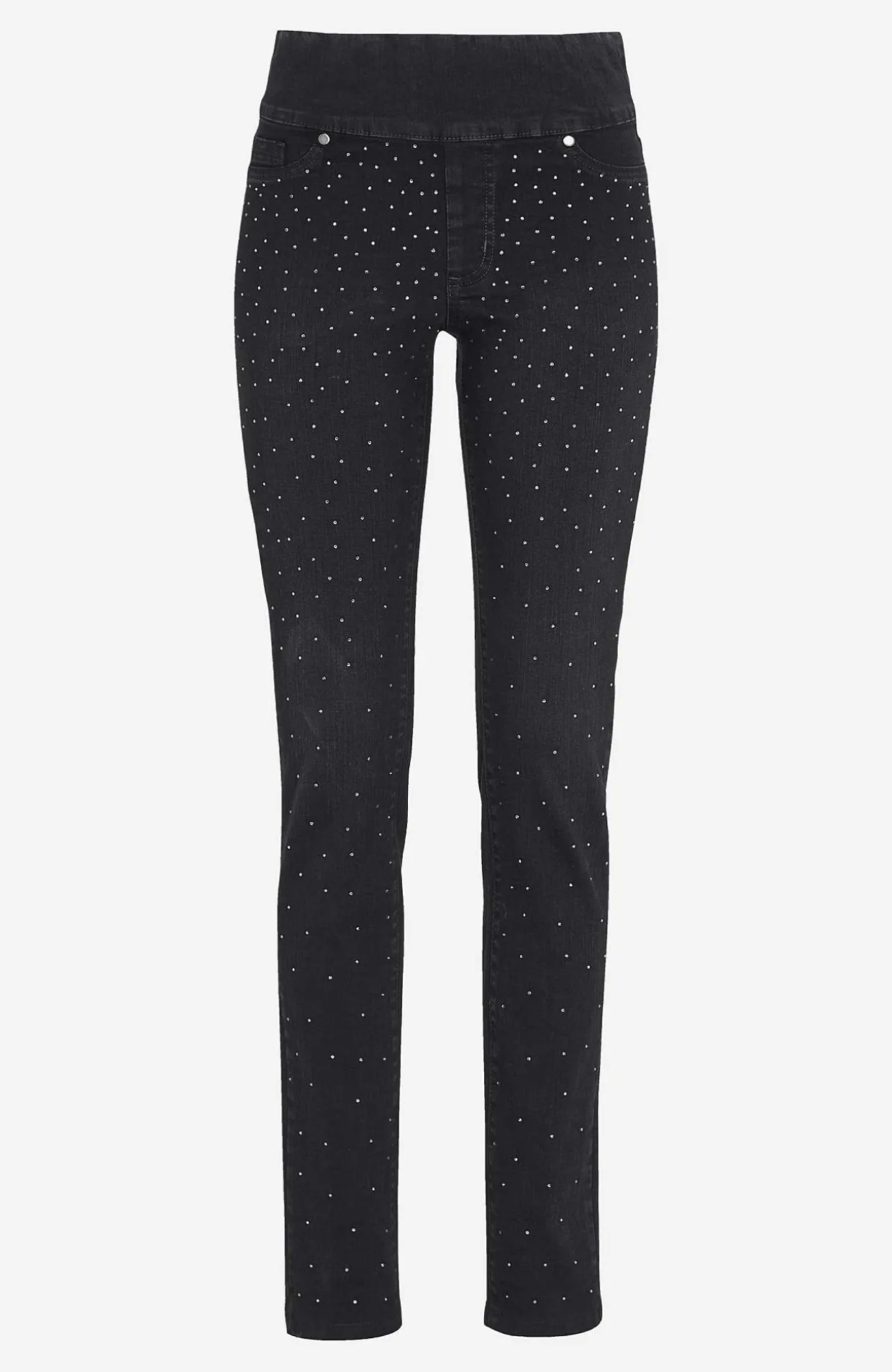 Elastisk jegging med rhinstensdetaljer