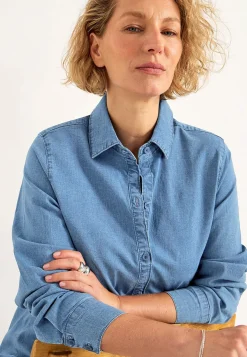 Elastisk tunika i denim