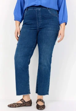 Elastiske ankeljeans med høj elastisk talje | Cellbes