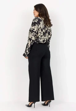 Elastiske, elegante bukser med bredt ben | Cellbes