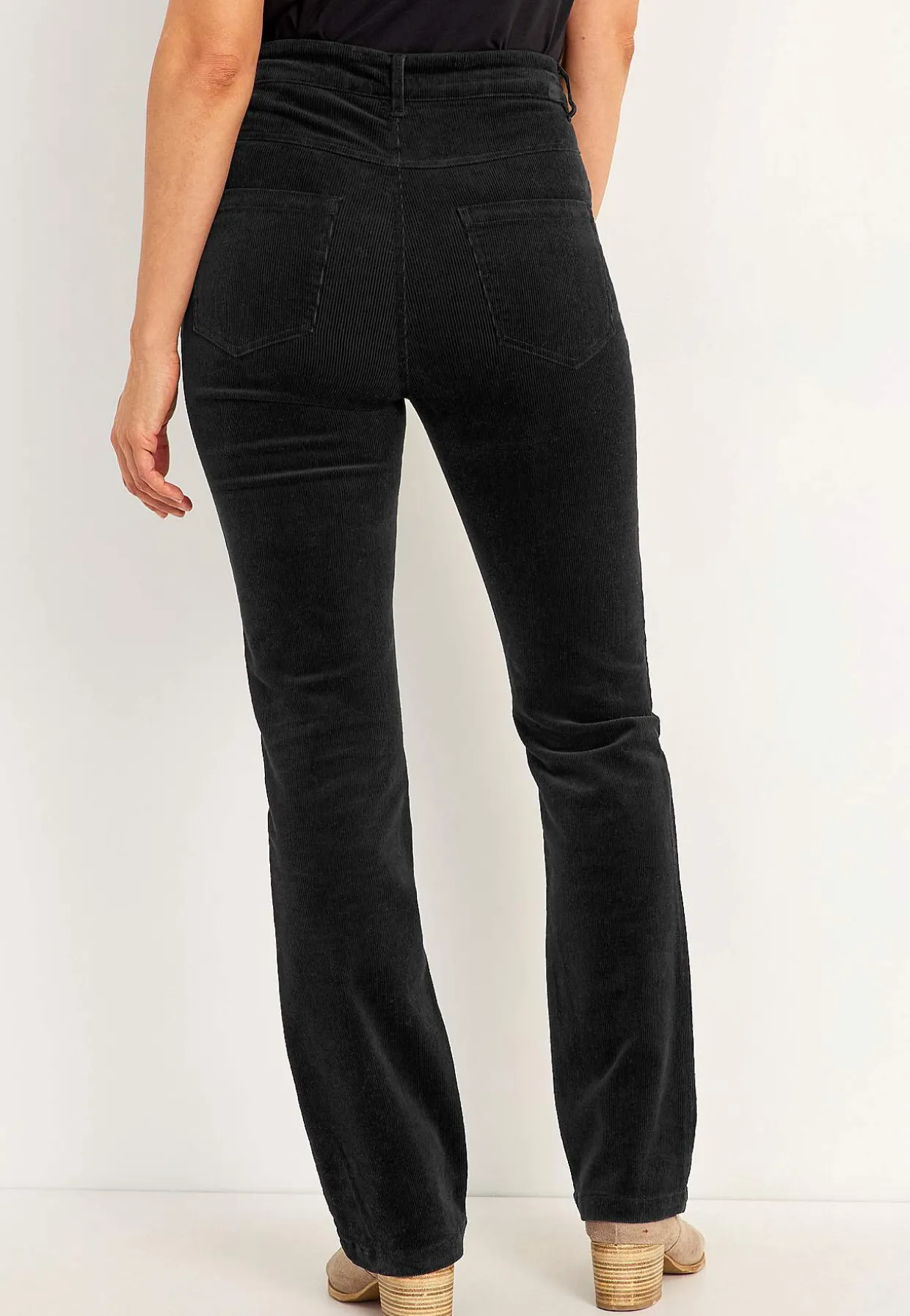 Elastiske fløjlsbukser