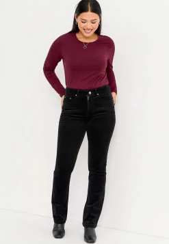 Elastiske fløjlsbukser