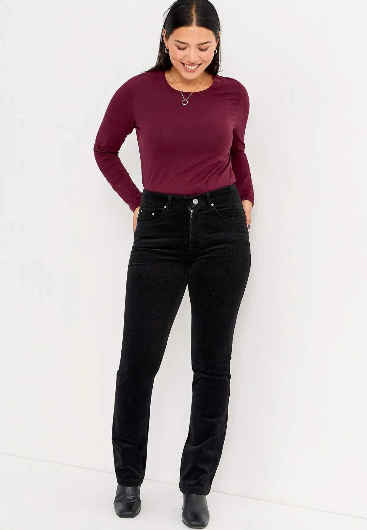 Elastiske fløjlsbukser