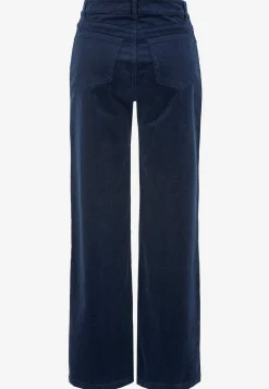 Elastiske fløjlsbukser med brede ben