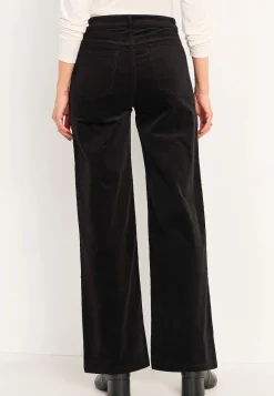 Elastiske fløjlsbukser med brede ben | Cellbes