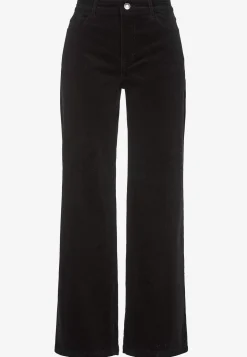 Elastiske fløjlsbukser med brede ben | Cellbes