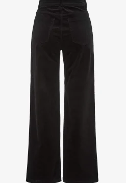 Elastiske fløjlsbukser med brede ben | Cellbes