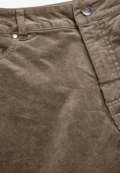 Elastiske fløjlsbukser med lige ben