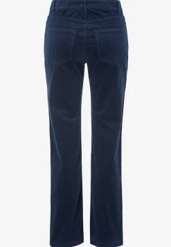 Elastiske fløjlsbukser med lige ben