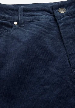 Elastiske fløjlsbukser med lige ben