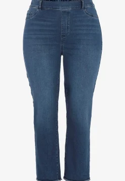 Elastiske jeans med høj elastisk talje
