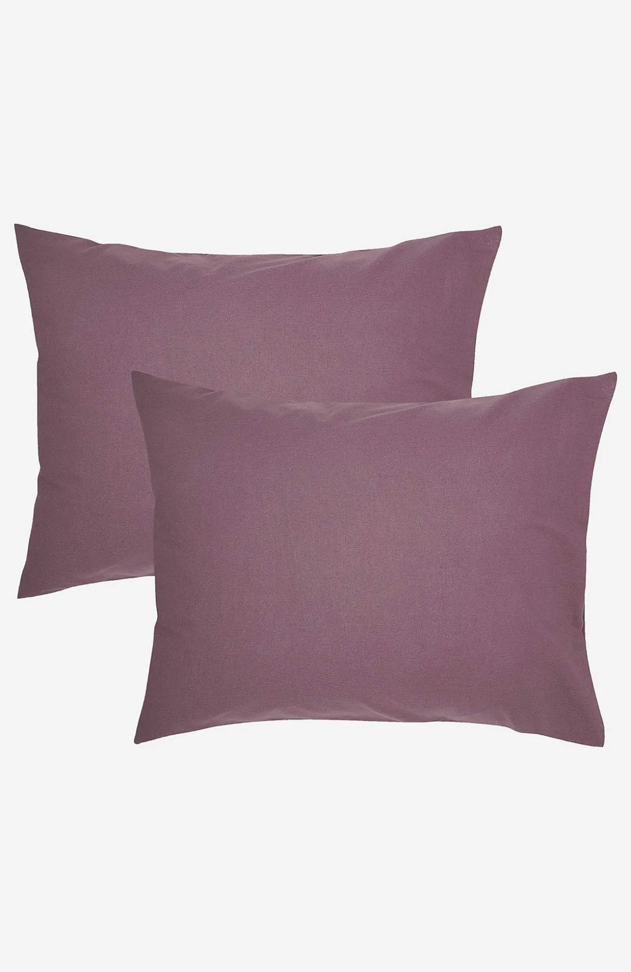 Ensfarvet pudebetræk 50x60 cm 50x60 cm 2-pack