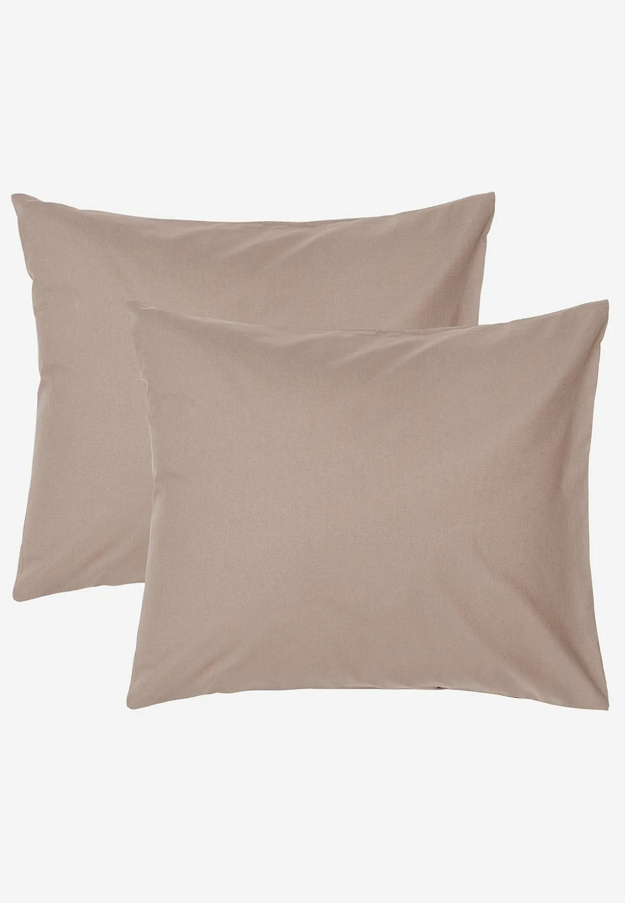 Ensfarvet pudebetræk 50x60 cm 50x60 cm 2-pack
