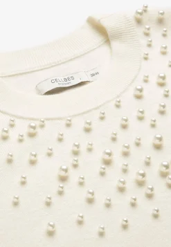 Fintstrikket kjole med perler | Cellbes