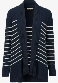 Fintstrikket, stribet cardigan