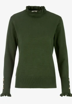 Fintstrikket trøje med knapper