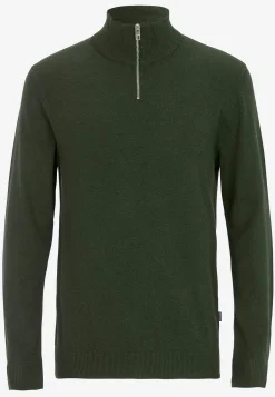 Fintstrikket trøje med lynlås