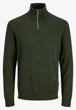 Fintstrikket trøje med lynlås