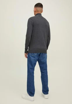 Fintstrikket trøje med lynlås