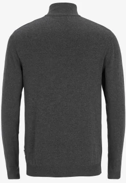 Fintstrikket trøje med lynlås