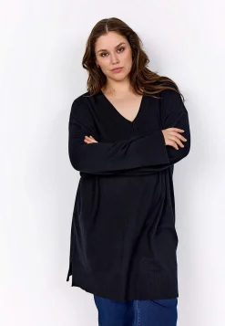 Fintstrikket trøje med v-hals | Cellbes