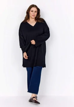 Fintstrikket trøje med v-hals | Cellbes