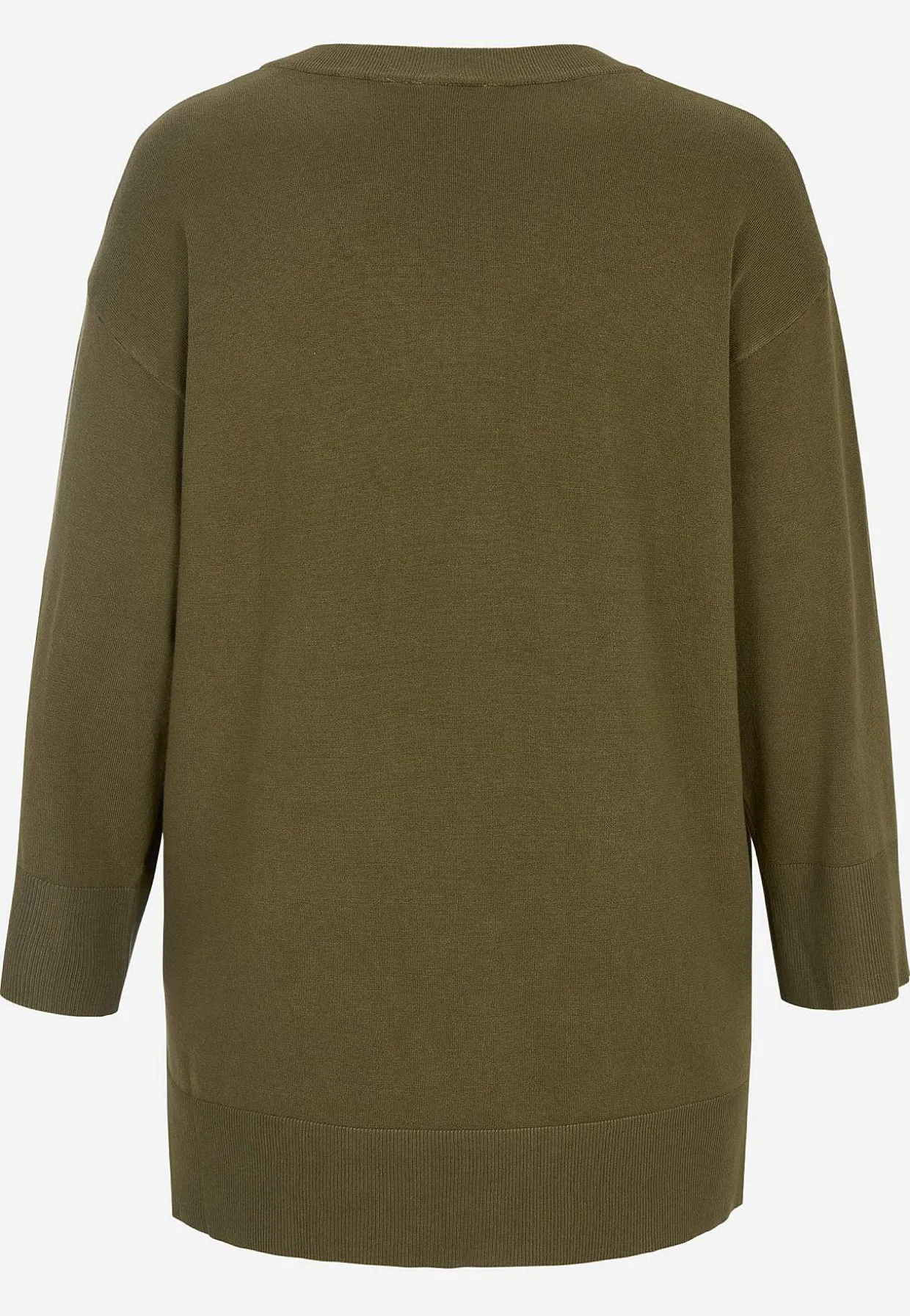 Fintstrikket trøje med v-hals