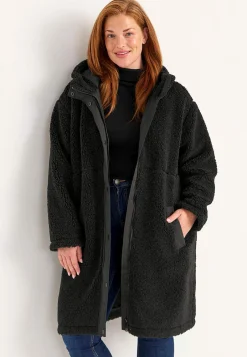 Fleecejakke med hætte