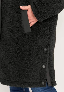 Fleecejakke med hætte